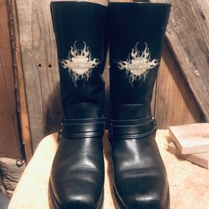 Harley Davidson mid calf riding boots